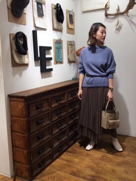 ルクールブラン横浜ジョイナス店スタッフさん(レディース・152cm)の秋コーディネート