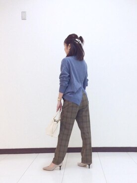 ルクールブラン横浜ジョイナス店スタッフさん（レディース・157cm）の冬コーディネート