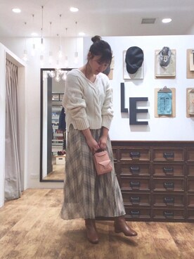 ルクールブラン横浜ジョイナス店スタッフさん（レディース・169cm）の冬コーディネート
