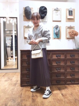 ルクールブラン横浜ジョイナス店スタッフさん（レディース・153cm）の冬コーディネート