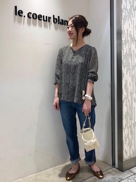 ルクールブラン横浜ジョイナス店スタッフさん（レディース・152cm）の春コーディネート