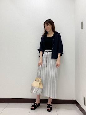 ルクールブラン横浜ジョイナス店スタッフさん（レディース・161cm）の夏コーディネート