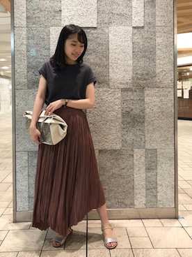 ルクールブラン横浜ジョイナス店スタッフさん(レディース・156cm)の夏コーディネート