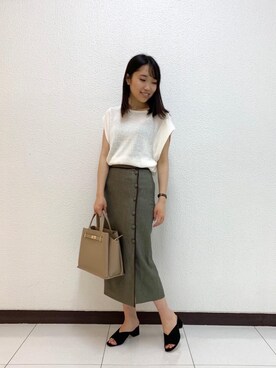 ルクールブラン横浜ジョイナス店スタッフさん(レディース・156cm)の夏コーディネート
