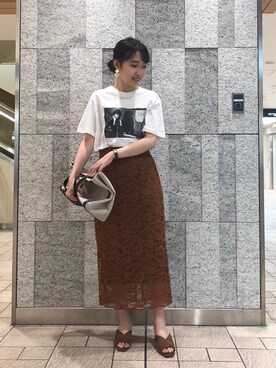 ルクールブラン横浜ジョイナス店スタッフさん(レディース・156cm)の夏コーディネート