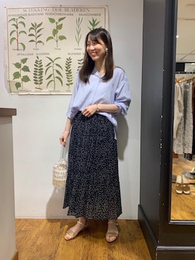 ルクールブラン横浜ジョイナス店スタッフさん（レディース・161cm）の夏コーディネート