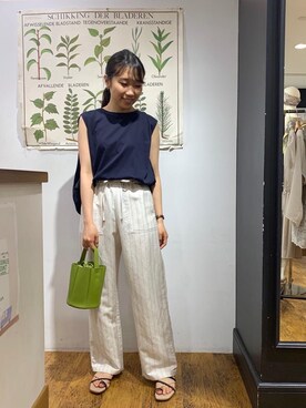ルクールブラン横浜ジョイナス店スタッフさん（レディース・156cm）の夏コーディネート