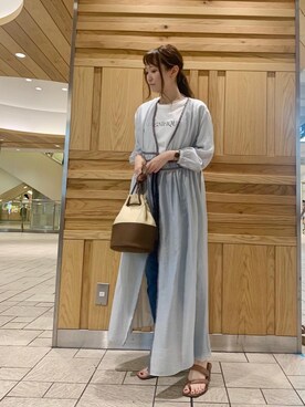ルクールブラン横浜ジョイナス店スタッフさん（レディース・157cm）の夏コーディネート