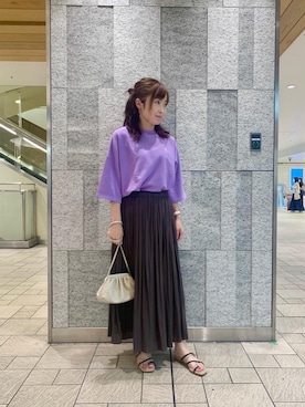 ルクールブラン横浜ジョイナス店スタッフさん（レディース・157cm）の夏コーディネート
