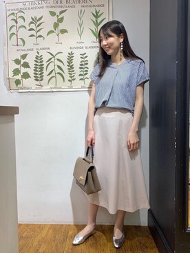 ルクールブラン横浜ジョイナス店スタッフさん（レディース・161cm）の夏コーディネート