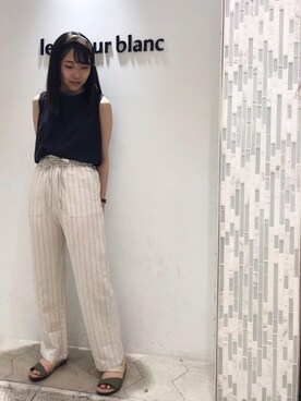 ルクールブラン横浜ジョイナス店スタッフさん（レディース・156cm）の夏コーディネート