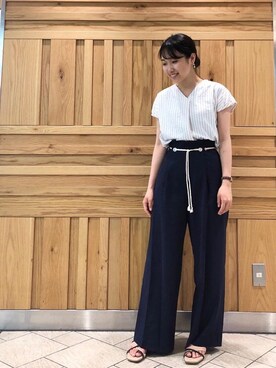 ルクールブラン横浜ジョイナス店スタッフさん（レディース・156cm）の夏コーディネート
