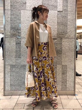 ルクールブラン横浜ジョイナス店スタッフさん（レディース・157cm）の夏コーディネート