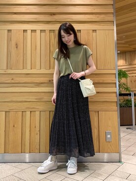ルクールブラン横浜ジョイナス店スタッフさん（レディース・161cm）の夏コーディネート