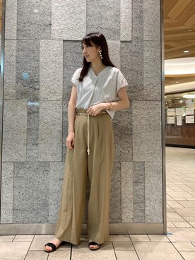 ルクールブラン横浜ジョイナス店スタッフさん(レディース・161cm)の夏コーディネート