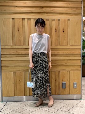 ルクールブラン横浜ジョイナス店スタッフさん（レディース・156cm）の夏コーディネート