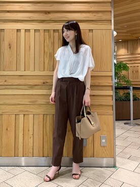「お呼ばれ」｜「アイテム（サンダル）」を使った、ルクールブラン横浜ジョイナス店スタッフさん（レディース・161cm）の夏コーディネート