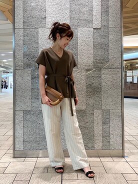 ルクールブラン横浜ジョイナス店スタッフさん（レディース・157cm）の夏コーディネート