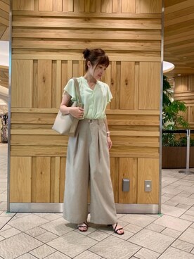 「お呼ばれ」｜「アイテム（サンダル）」を使った、ルクールブラン横浜ジョイナス店スタッフさん（レディース・157cm）の夏コーディネート