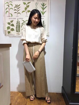 ルクールブラン横浜ジョイナス店スタッフさん（レディース・156cm）の夏コーディネート