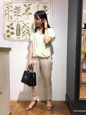 ルクールブラン横浜ジョイナス店スタッフさん（レディース・156cm）の夏コーディネート