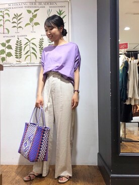 ルクールブラン横浜ジョイナス店スタッフさん（レディース・156cm）の夏コーディネート