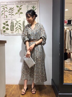 「お呼ばれ」｜「アイテム（サンダル）」を使った、ルクールブラン横浜ジョイナス店スタッフさん（レディース・156cm）の夏コーディネート