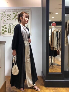 ルクールブラン横浜ジョイナス店スタッフさん（レディース・157cm）の夏コーディネート
