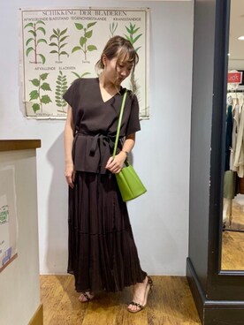 ルクールブラン横浜ジョイナス店スタッフさん（レディース・157cm）の夏コーディネート