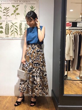 ルクールブラン横浜ジョイナス店スタッフさん（レディース・156cm）の夏コーディネート
