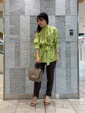 ルクールブラン横浜ジョイナス店スタッフさん（レディース・156cm）の夏コーディネート
