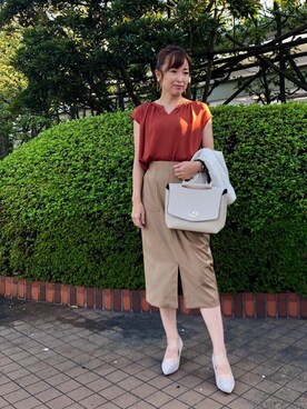ルクールブラン横浜ジョイナス店スタッフさん（レディース・157cm）の夏コーディネート