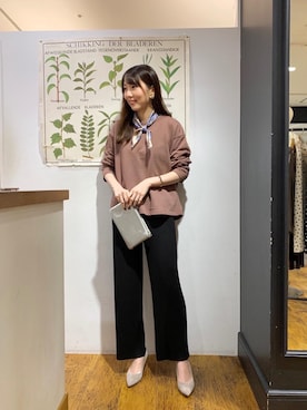 「カシュクール」｜「アイテム（財布/小物）」を使った、ルクールブラン横浜ジョイナス店スタッフさん（レディース・161cm）の秋コーディネート