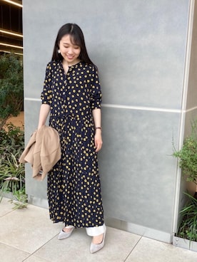 ルクールブラン横浜ジョイナス店スタッフさん(レディース・156cm)の秋コーディネート