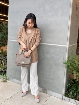 ルクールブラン横浜ジョイナス店スタッフさん(レディース・156cm)の秋コーディネート