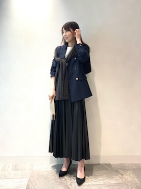 ルクールブラン横浜ジョイナス店スタッフさん（レディース・161cm）の秋コーディネート