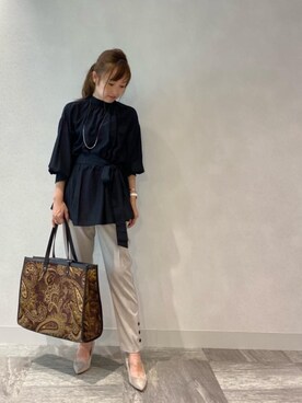 ルクールブラン横浜ジョイナス店スタッフさん(レディース・157cm)の秋コーディネート