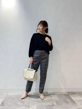 ルクールブラン横浜ジョイナス店スタッフさん（レディース・157cm）の秋コーディネート