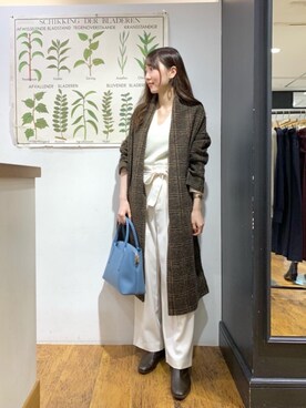 ルクールブラン横浜ジョイナス店スタッフさん（レディース・161cm）の秋コーディネート