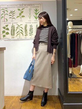 ルクールブラン横浜ジョイナス店スタッフさん（レディース・161cm）の秋コーディネート