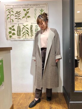 ルクールブラン横浜ジョイナス店スタッフさん（レディース・157cm）の秋コーディネート