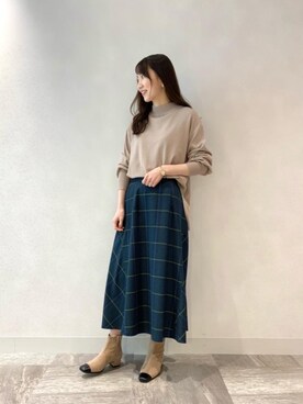 ルクールブラン横浜ジョイナス店スタッフさん（レディース・161cm）の秋コーディネート