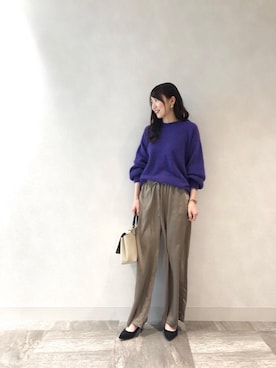 ルクールブラン横浜ジョイナス店スタッフさん（レディース・161cm）の冬コーディネート