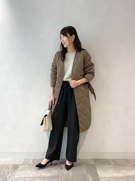 ルクールブラン横浜ジョイナス店スタッフさん（レディース・161cm）の冬コーディネート