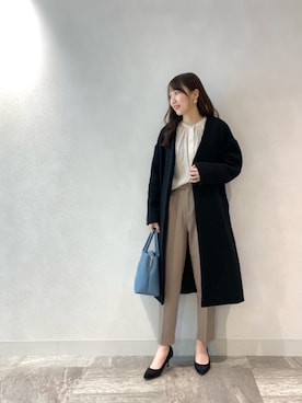 ルクールブラン横浜ジョイナス店スタッフさん（レディース・161cm）の冬コーディネート