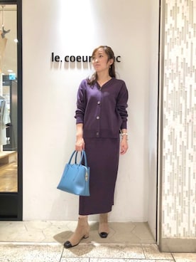ルクールブラン横浜ジョイナス店スタッフさん(レディース・157cm)の冬コーディネート