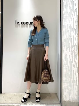 ルクールブラン横浜ジョイナス店スタッフさん（レディース・161cm）の冬コーディネート