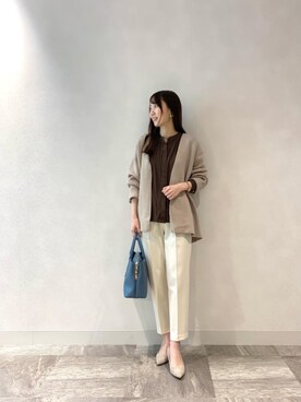 ルクールブラン横浜ジョイナス店スタッフさん（レディース・161cm）の冬コーディネート