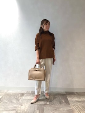 ルクールブラン横浜ジョイナス店スタッフさん（レディース・157cm）の冬コーディネート