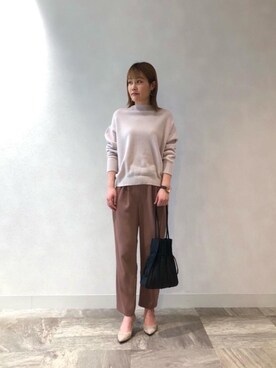 ルクールブラン横浜ジョイナス店スタッフさん（レディース・160cm）の冬コーディネート